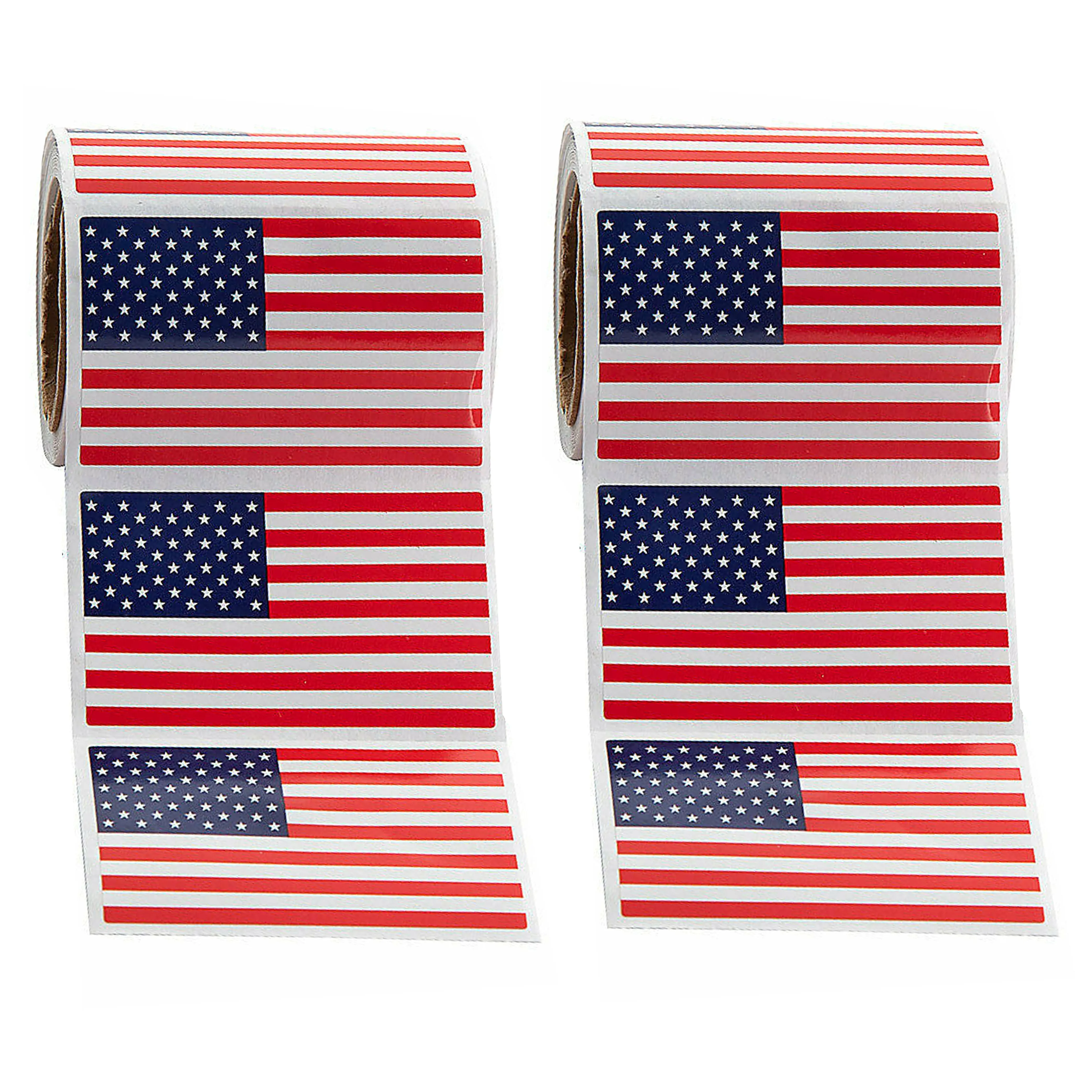 10 Rolls 1000Ct American Flag USA Stickers Decal July 4th Patriotic Veteran Gift
