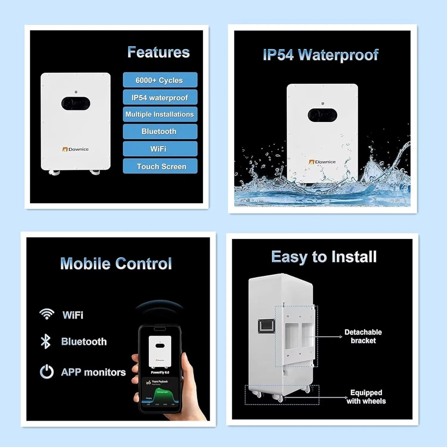 10KW Hybrid Solar Power System Complete Kit 550W*10 Pcs Solar Panel   10Kw Hybrid Inverter  16Kwh Battery