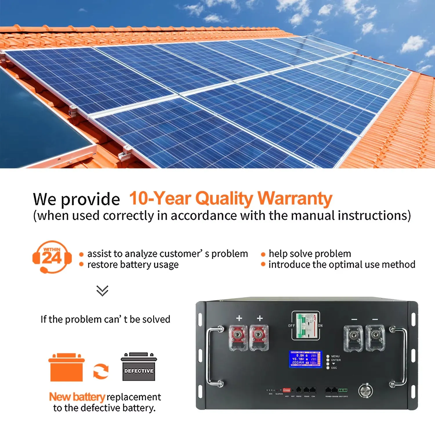 48V 100Ah 200Ah Lifepo4 Battery Pack 51.2V 120Ah 50Ah Lithium Battery 6000  Cycles for Home RV Solar Off-Grid 48V Lifepo4 NO Tax
