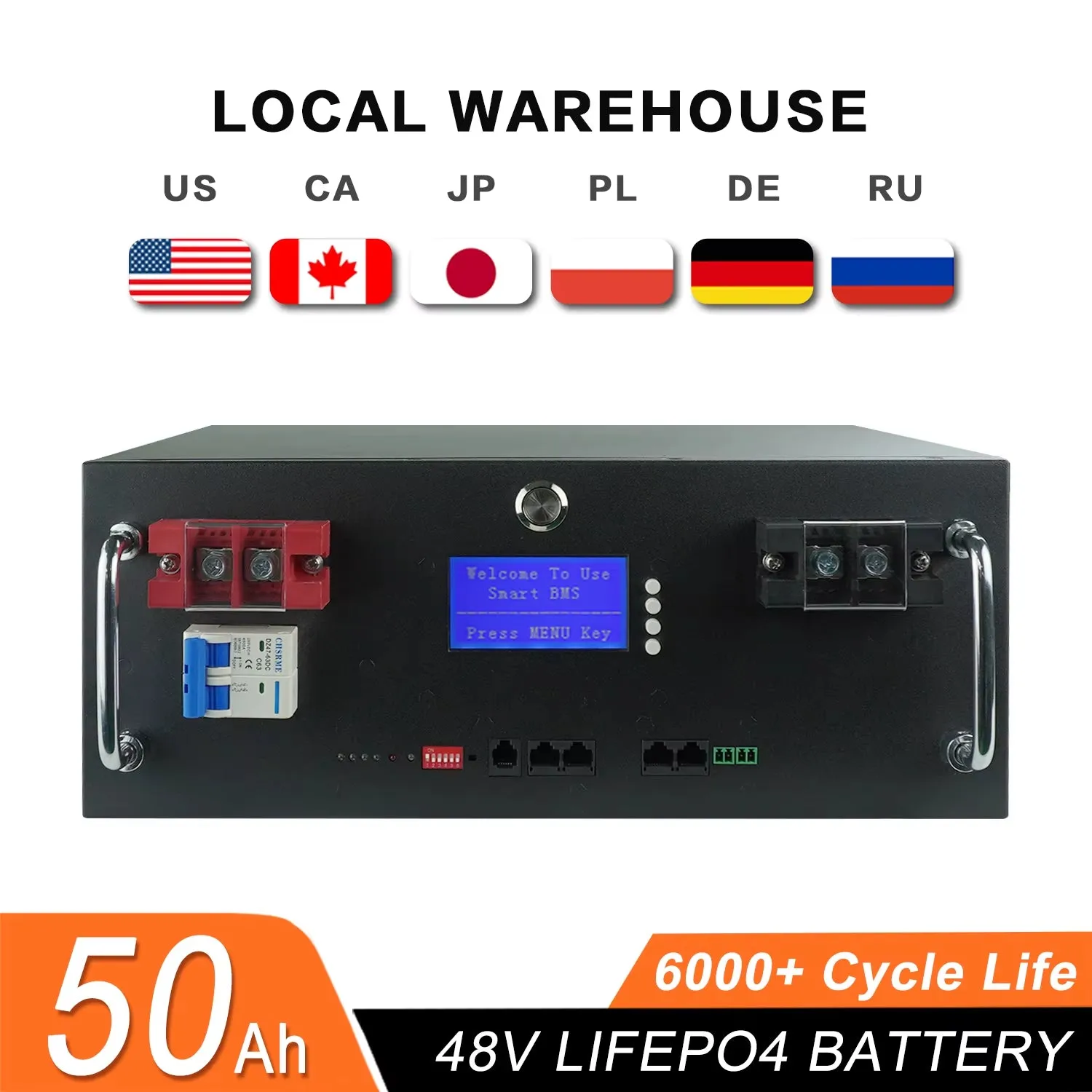 48V 100Ah 200Ah Lifepo4 Battery Pack 51.2V 120Ah 50Ah Lithium Battery 6000  Cycles for Home RV Solar Off-Grid 48V Lifepo4 NO Tax