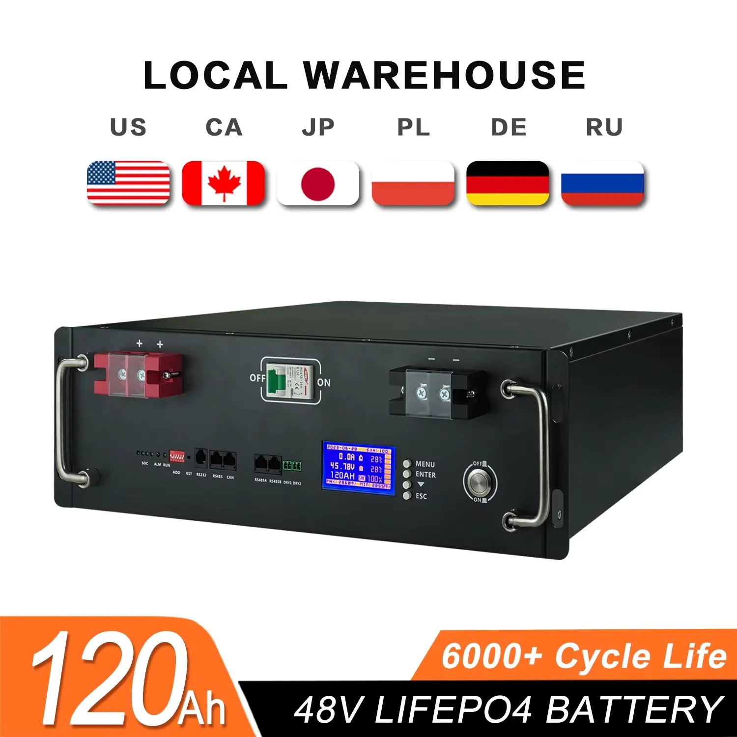 48V 100Ah 200Ah Lifepo4 Battery Pack 51.2V 120Ah 50Ah Lithium Battery 6000  Cycles for Home RV Solar Off-Grid 48V Lifepo4 NO Tax