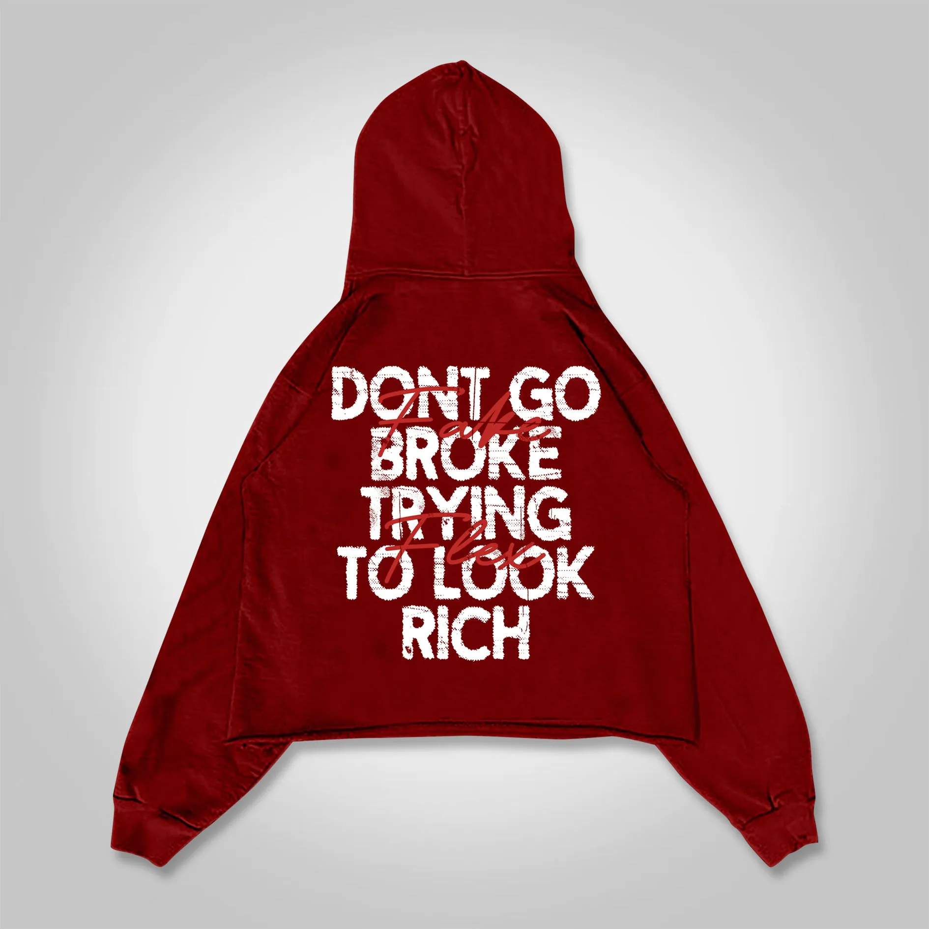 Blavra Don't Go Broke Trying To Look Rich Graphics Pocket Hoodie