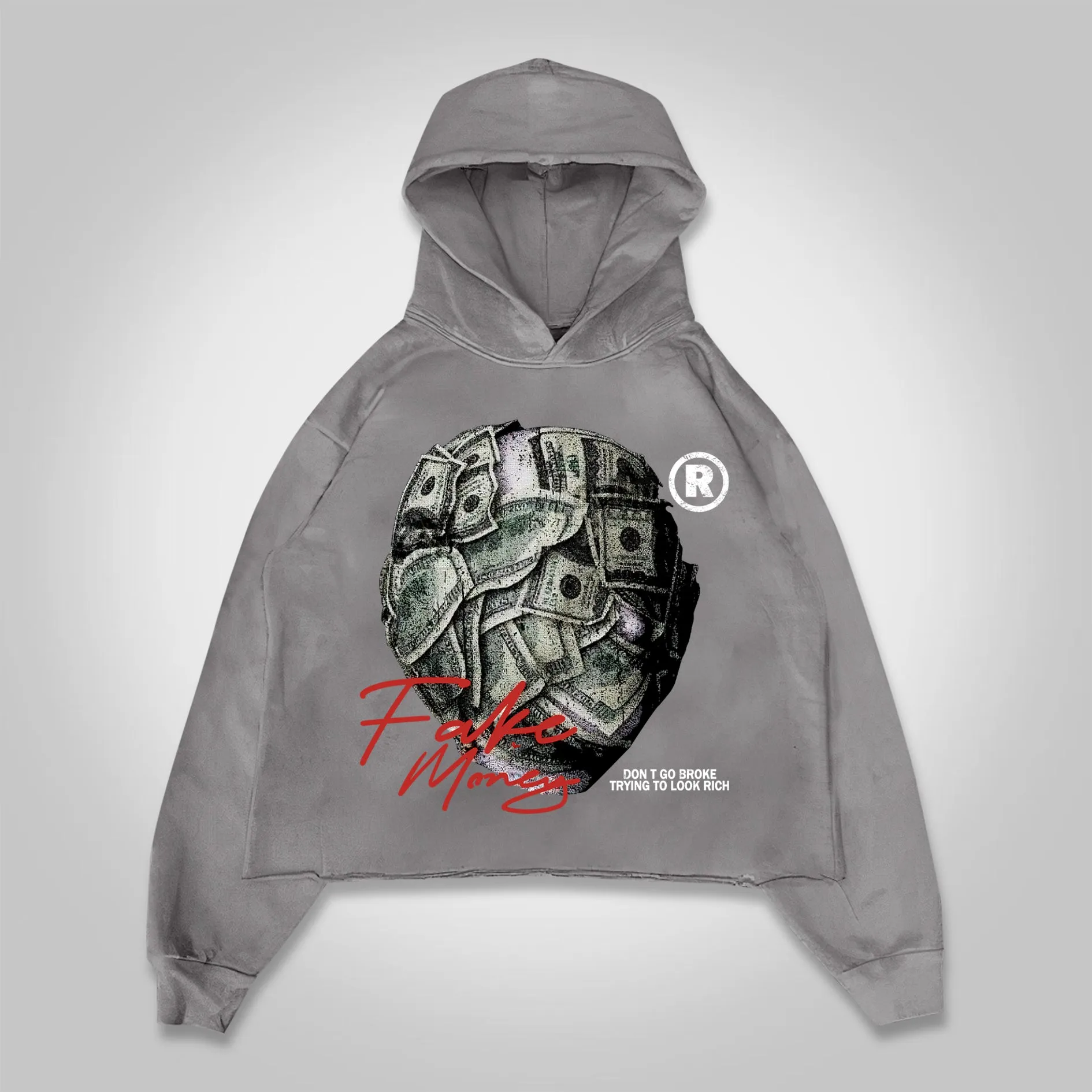Blavra Don't Go Broke Trying To Look Rich Graphics Pocket Hoodie