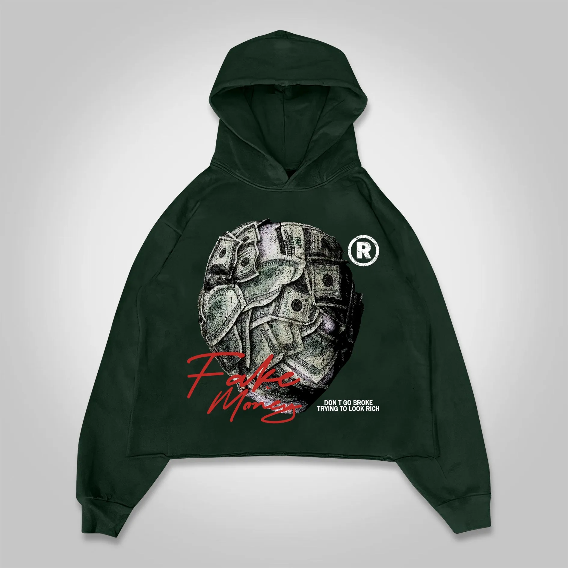 Blavra Don't Go Broke Trying To Look Rich Graphics Pocket Hoodie