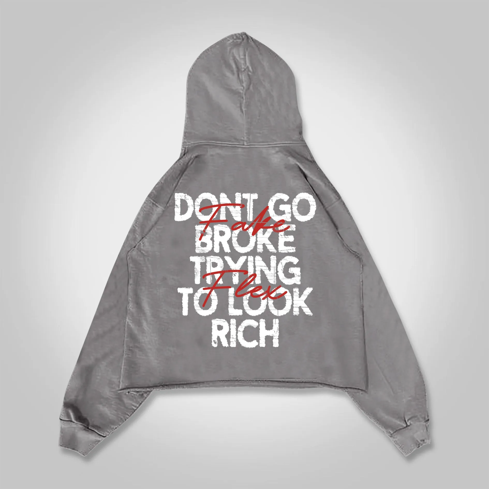 Blavra Don't Go Broke Trying To Look Rich Graphics Pocket Hoodie