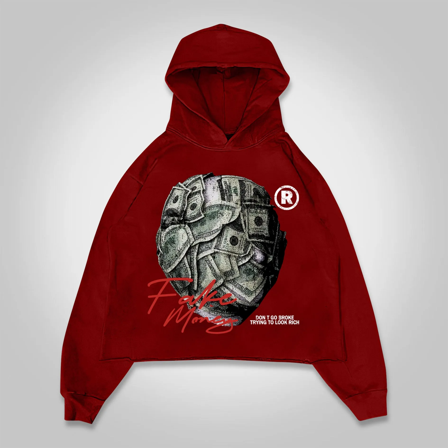 Blavra Don't Go Broke Trying To Look Rich Graphics Pocket Hoodie