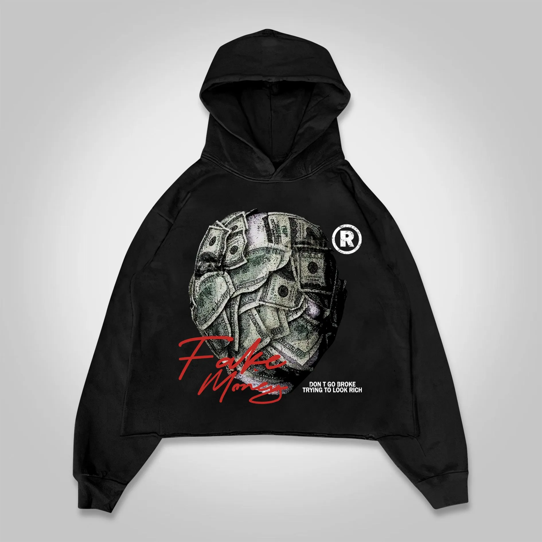 Blavra Don't Go Broke Trying To Look Rich Graphics Pocket Hoodie