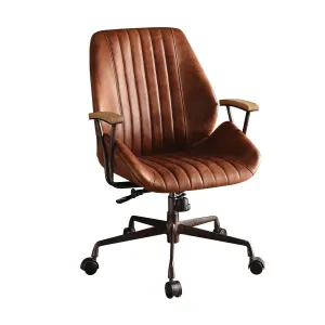 Brancaster - Aluminum Top Grain Leather Office Chair - Coffee by Couch.com