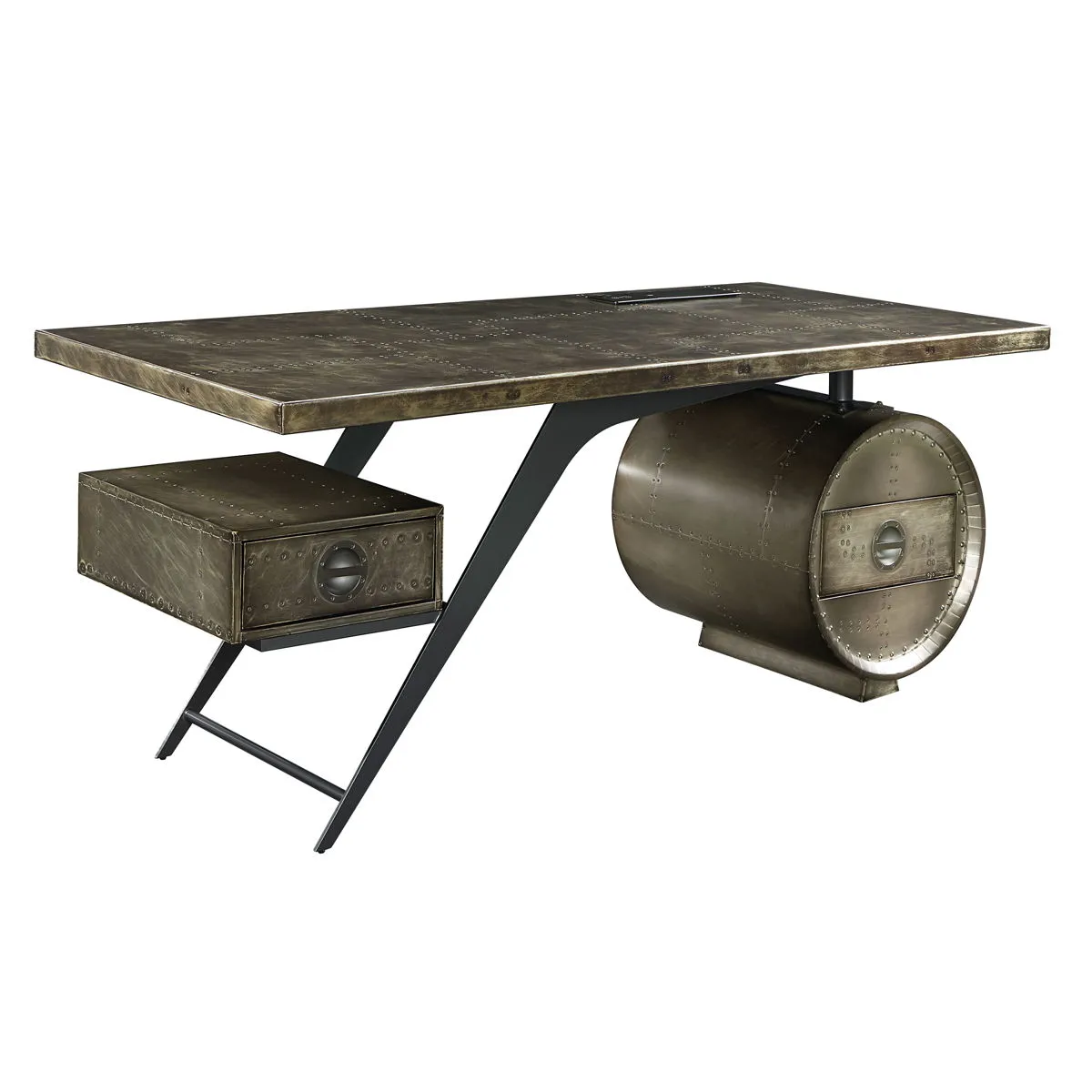 Brancaster - Writing Desk With USB Port - Bronze by Couch.com