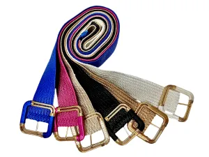 Chic Square Metal and Woven Belt