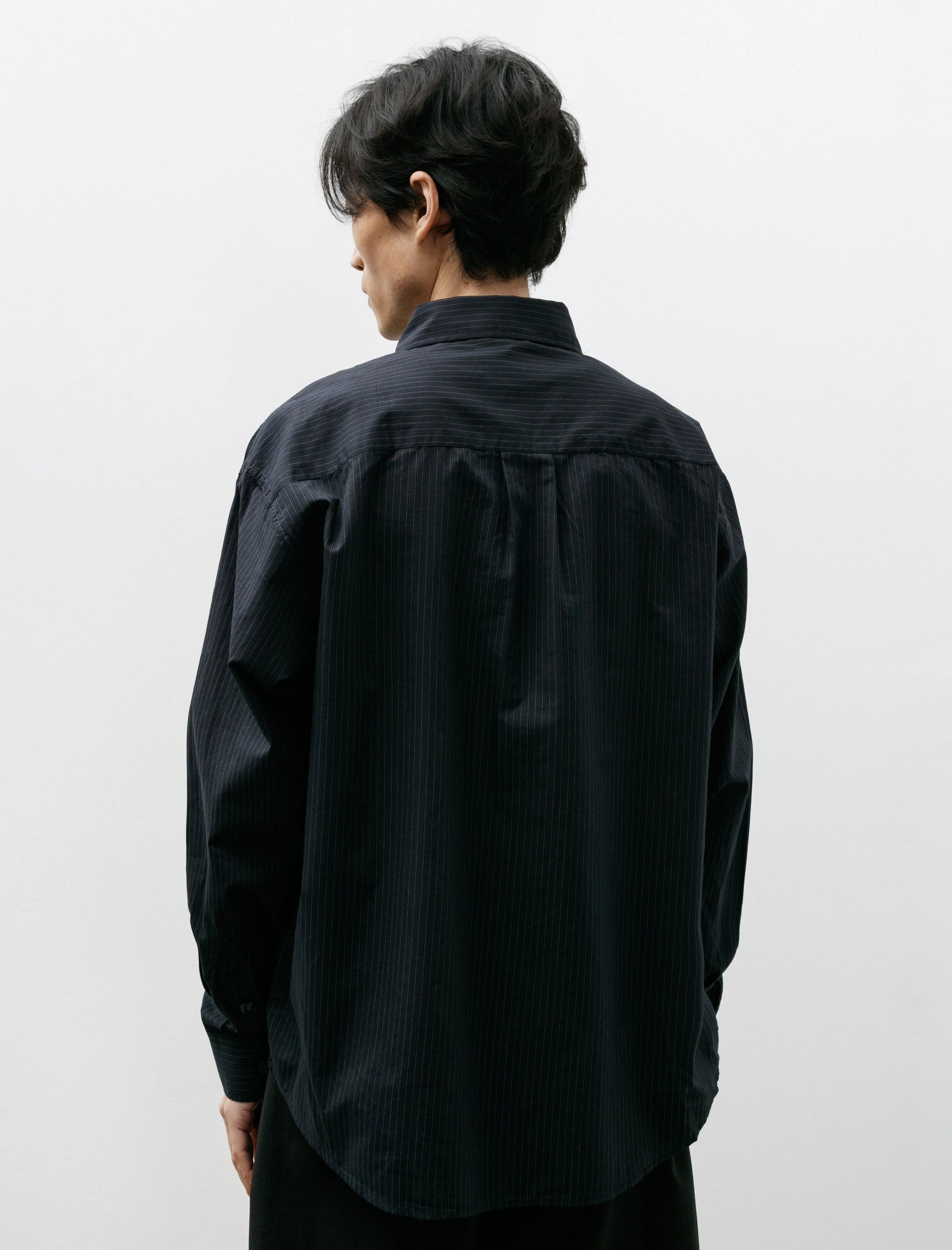 Executive Shirt Black Pinstripe