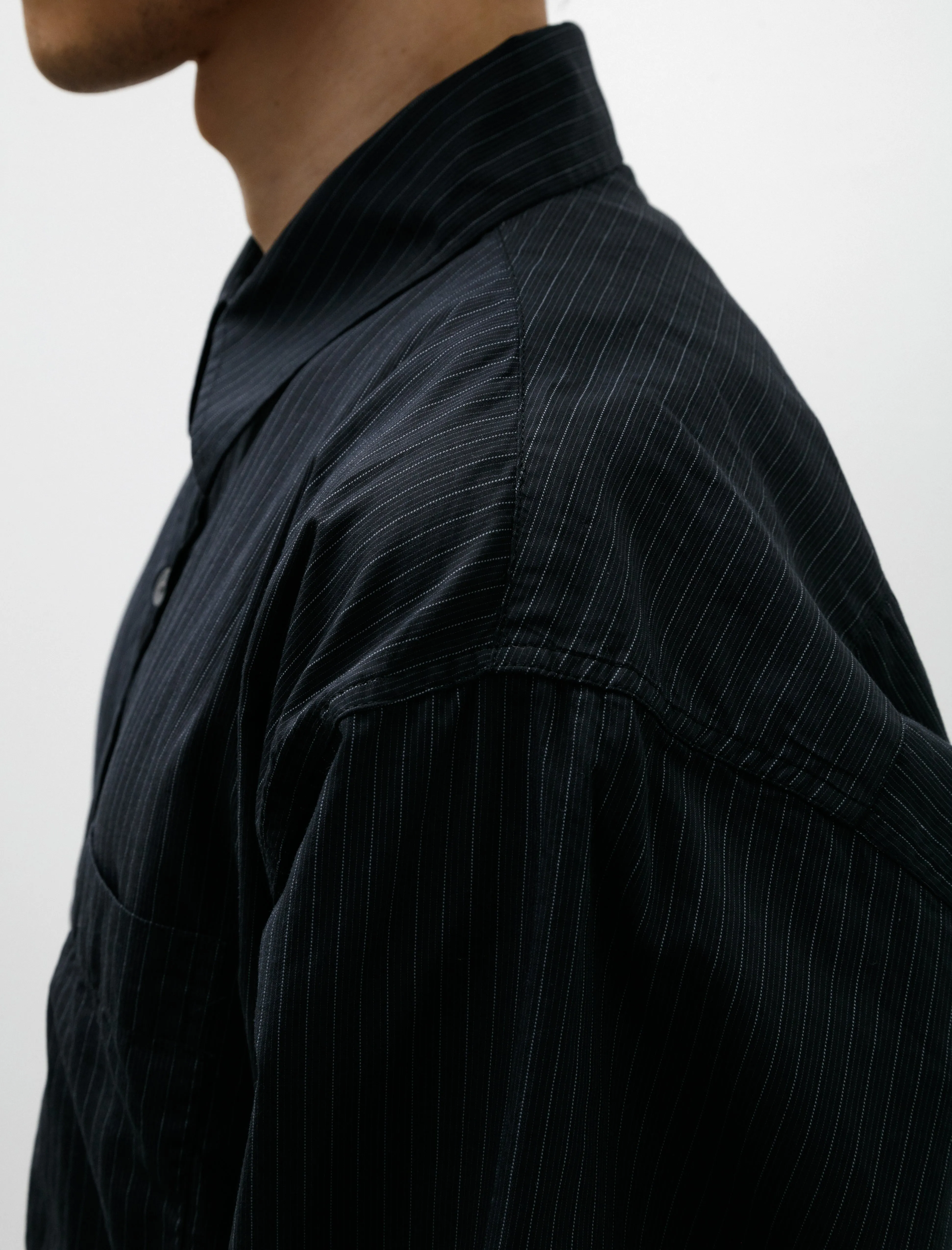 Executive Shirt Black Pinstripe