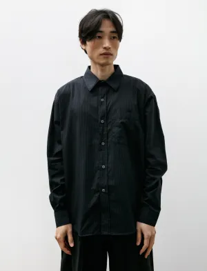 Executive Shirt Black Pinstripe