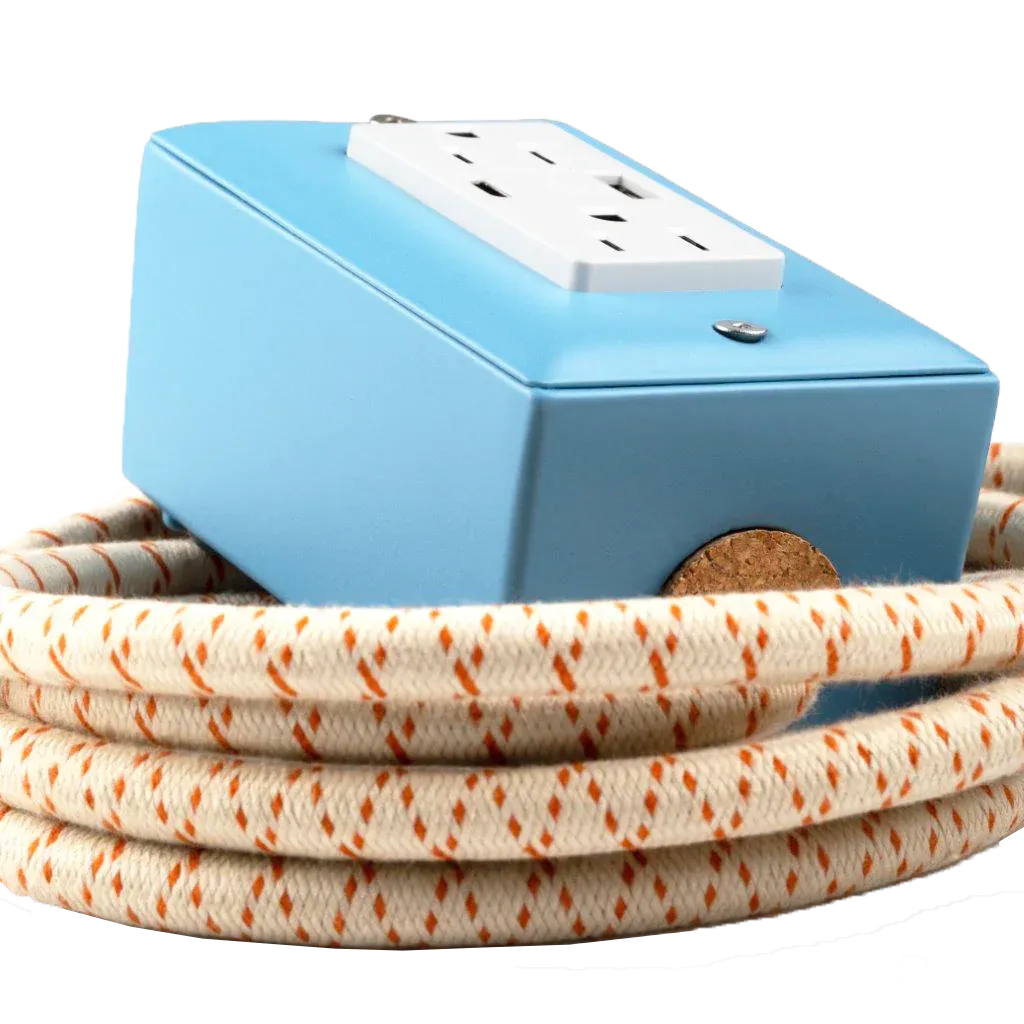 Extō in MARTHA BLUE w/6ft Natural x Orange X Pattern Extension Cord