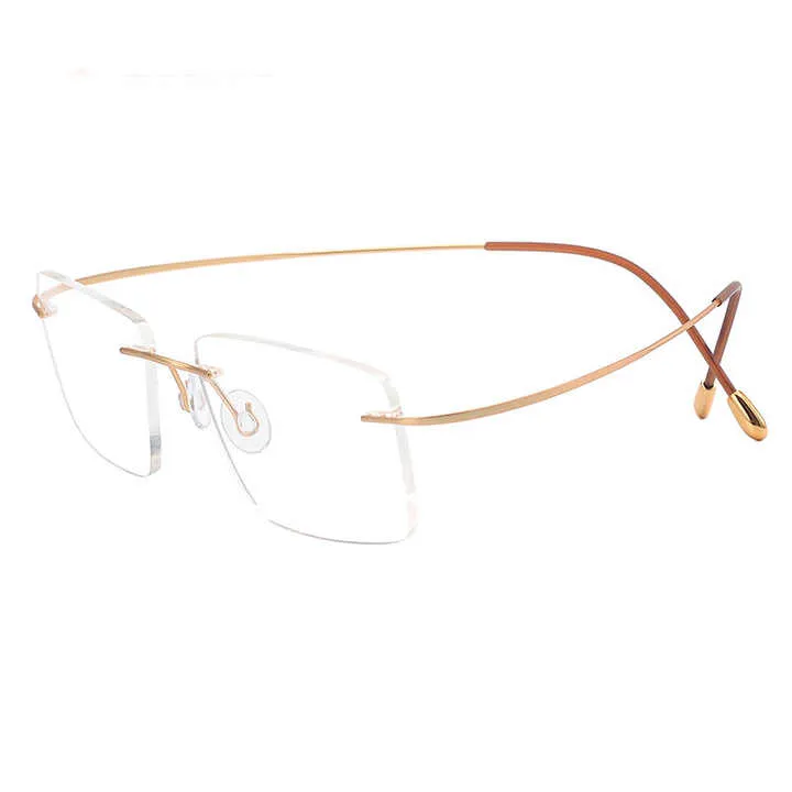 Japan Pure Titanium Rimless Executive-نظارات طبية