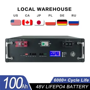 Lifepo4 48V 100Ah Battery Pack 51.2V 200Ah 120Ah 50Ah Lithium Battery 6000  Cycles for Home RV Solar Off-Grid 48V Lifepo4 NO Tax