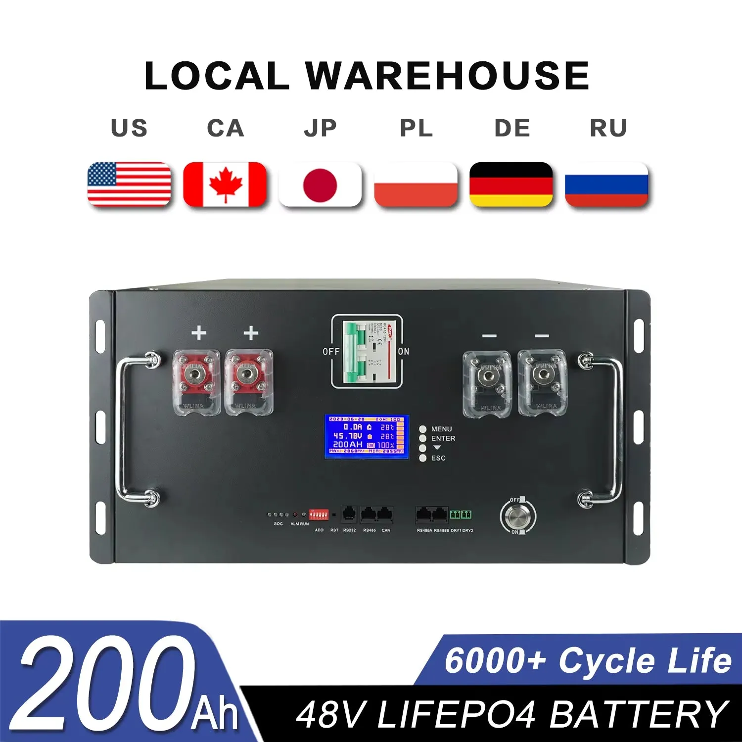 Lifepo4 48V 100Ah Battery Pack 51.2V 200Ah 120Ah 50Ah Lithium Battery 6000  Cycles for Home RV Solar Off-Grid 48V Lifepo4 NO Tax