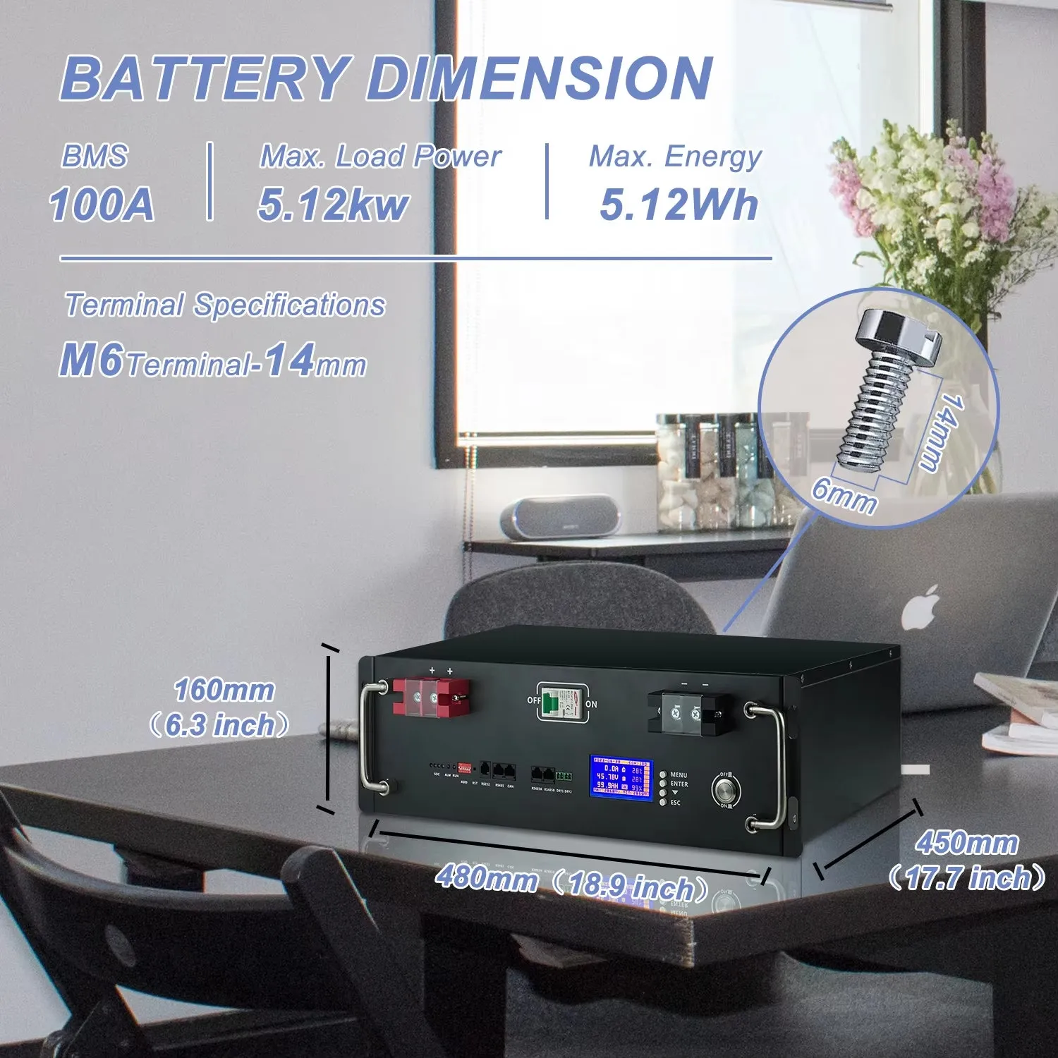 Lifepo4 48V 100Ah Battery Pack 51.2V 200Ah 120Ah 50Ah Lithium Battery 6000  Cycles for Home RV Solar Off-Grid 48V Lifepo4 NO Tax
