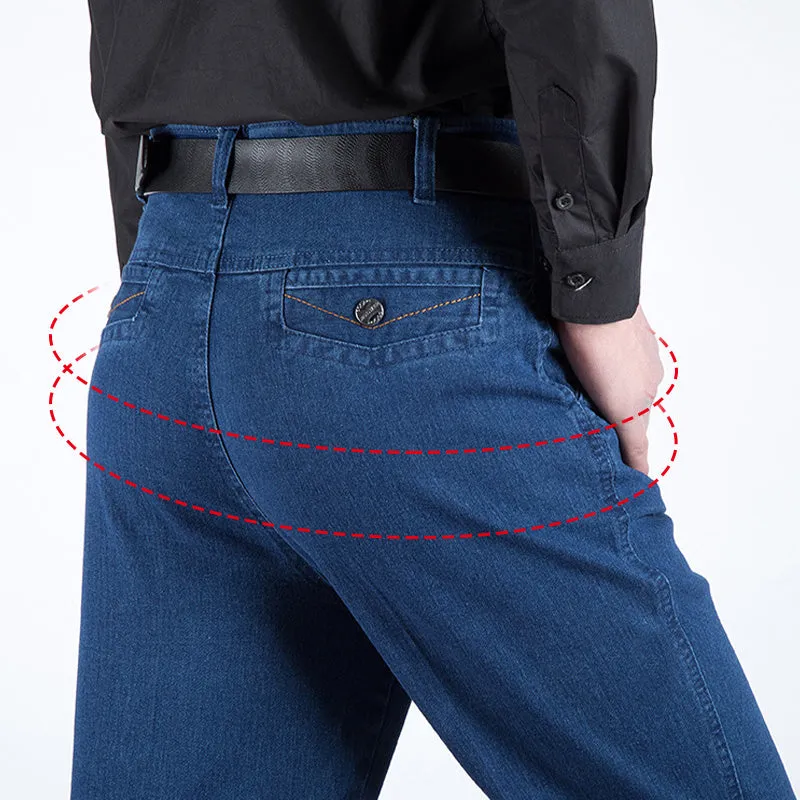 Mens High Waist Straight Fit Jeans(49% OFF)