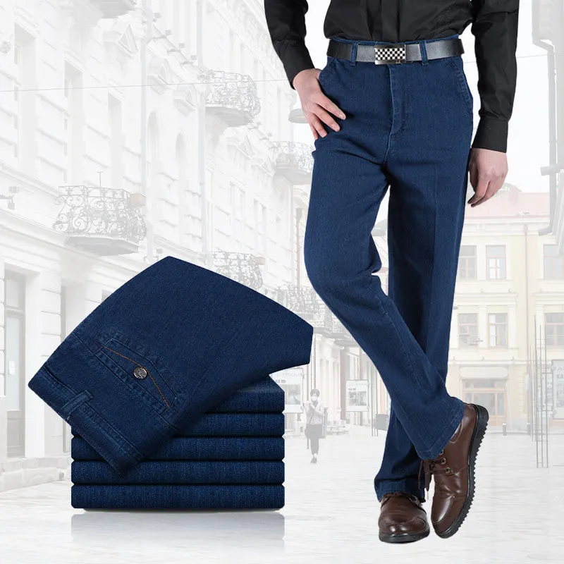 Mens High Waist Straight Fit Jeans(49% OFF)