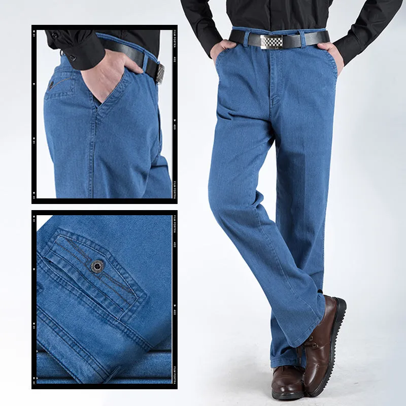 Mens High Waist Straight Fit Jeans(49% OFF)