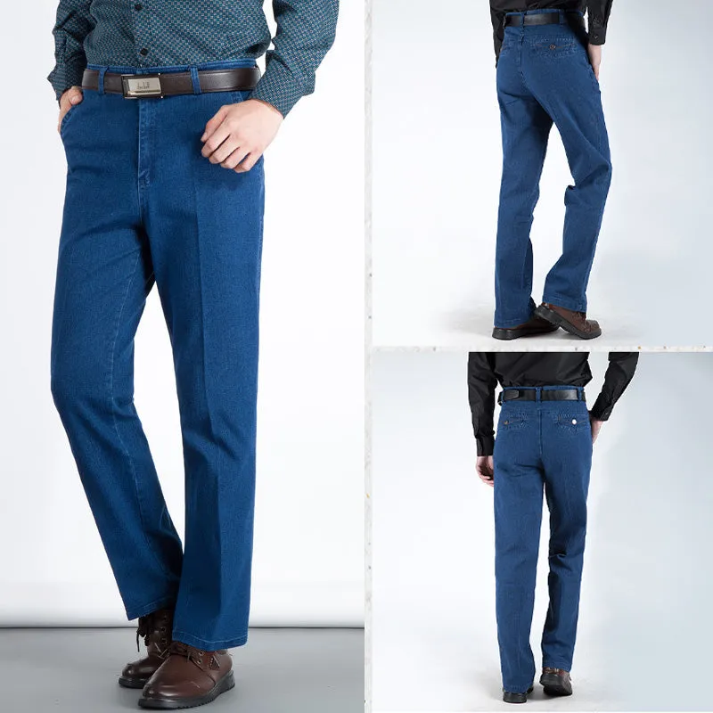 Mens High Waist Straight Fit Jeans(49% OFF)