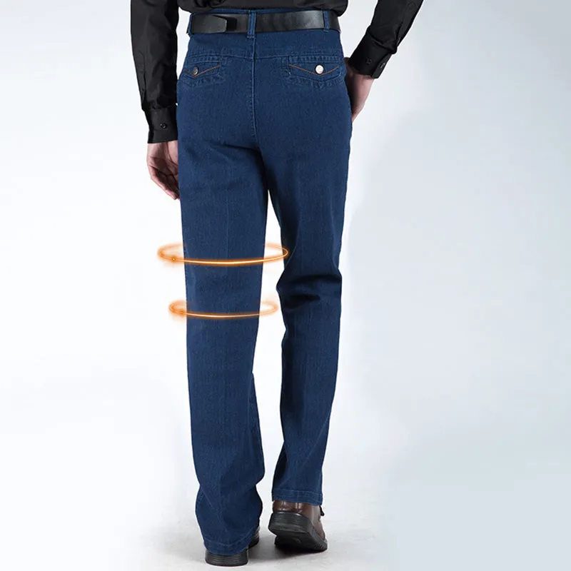 Mens High Waist Straight Fit Jeans(49% OFF)