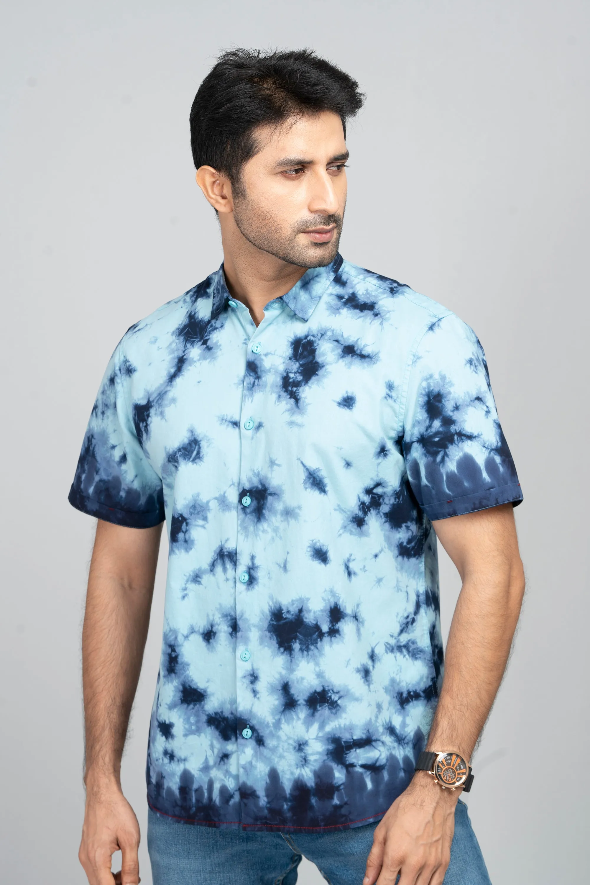 Regular Fit Dyed Casual Shirt